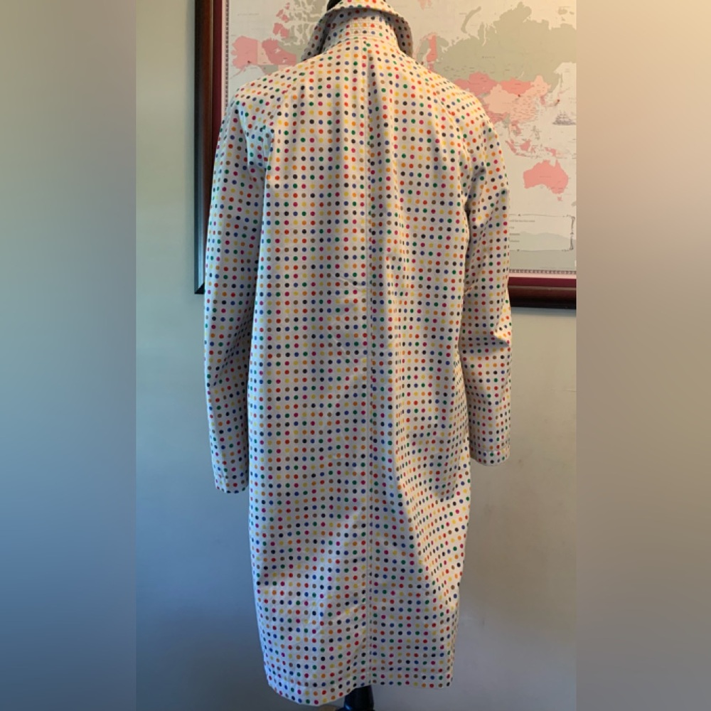 PAUL SMITH Blue collection ladies 100% cotton size 10 Polka Dot coat GUC - Picture 6 of 15